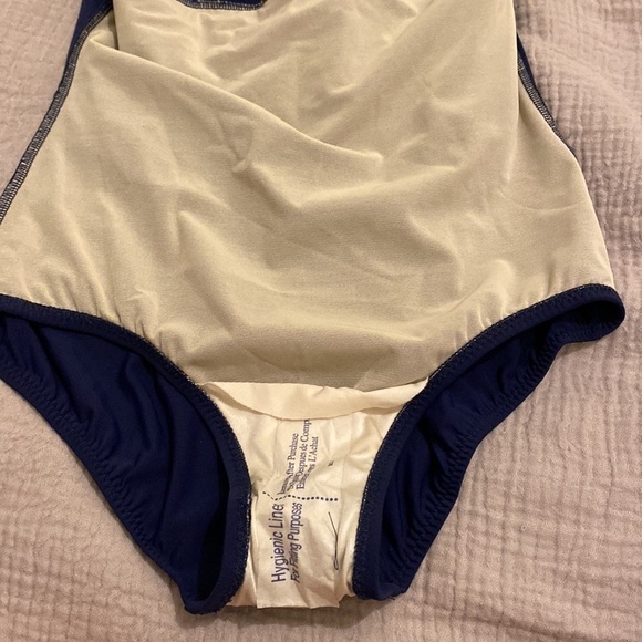 T.H.E. Palm print navy one piece swimwear. Size 12. New. - Picture 10 of 12